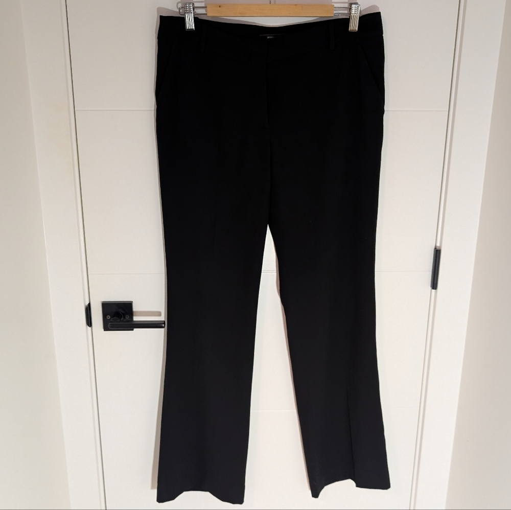 BCBGMAXAZRIA Black Straight Leg Dress Pant 10